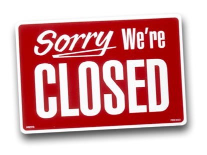 Sorry - we're closed